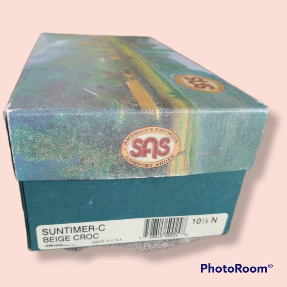 SAS Tan Sandals 10.5 N Open Toes Sling Back Velcro Strap - Picture 12 of 13